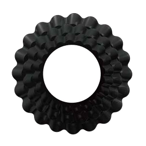 صينية فطيرة دائرية مضلعة ذات قاعدة قابلة للإزالة